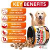 Omega 3 for Dogs   Dog Skin and Coat Supplement   Fish Oil for Dogs Chews   Allergy and Dog Itch Relief   Dog Anti Shedding Supplement   Dog Dry Skin