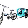 Light Green Foldable Pet Jogging Stroller Dog Carriers Bicycle Trailer Pet Dog Cat Bike Trailer