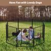 Dog Playpen Indoor Outdoor, 24" Height 8 Panels Fence with Anti-Rust Coating, Metal Heavy Portable Foldable Dog Pen for Large, Medium Small Dogs RV Ya