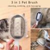 Cat Hair Brush With Water, Sticky Brush For Cats, 4 In-1 Cat Grooming Brush Creative Update Cat Dog Grooming Comb With Water Tank Double-Sided Hair Re